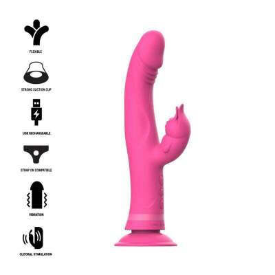 DML-D-234765-INTENSE - JULIO VIBRADOR RABBIT SILICONA ROSA