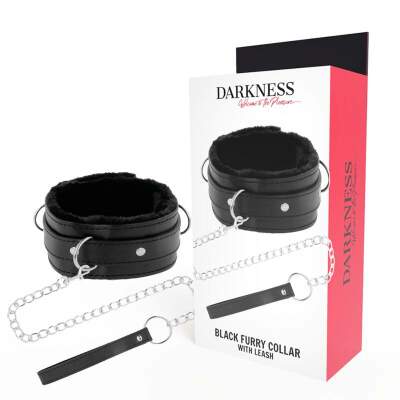 DML-D-221152-DARKNESS - COMFORTABLE POSTURE NECKLACE WITH LEATHER CHAIN