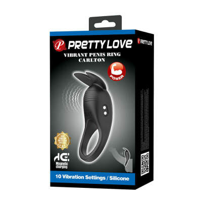PRETTY LOVE - CARLTON PENIS RING WITH CLITORAL STIMULATOR