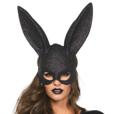 DML-D-218020-LEG AVENUE - GLITTER MASQUERADE RABBIT MASK
