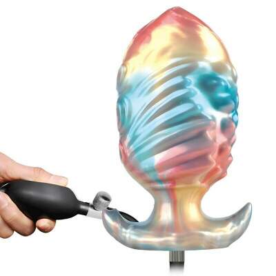 POWER MONSTERS - EBON LEVIATHAN TRICOLOR INFLATABLE FANTASY ANAL PLUG 18 CM