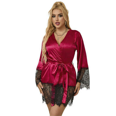 DML-D-242154-SUBBLIME - 953812 ELEGANTE CAMISON DE ENCAJE + TANGA ROJO S/M