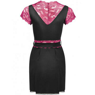 LIVCO CORSETTI FASHION - KUMIKO LC 90428 DRESSING GOWN + PANTY BLACK S/M