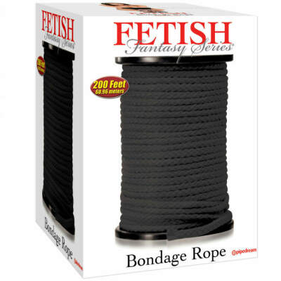 DML-PD3820-23-FETISH FANTASY SERIES - SERIES BONDAGE ROPE BLACK 60.96 METERS