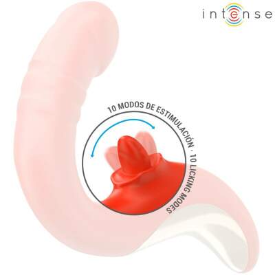 INTENSE - PAULINA VIBRATOR AND STIMULATOR IN U SHAPE RED
