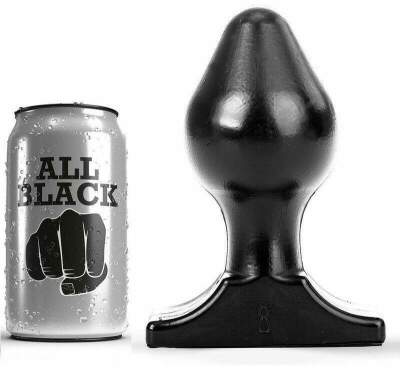 DML-D-221853-ALL BLACK - ANAL PLUG 16X8 CM