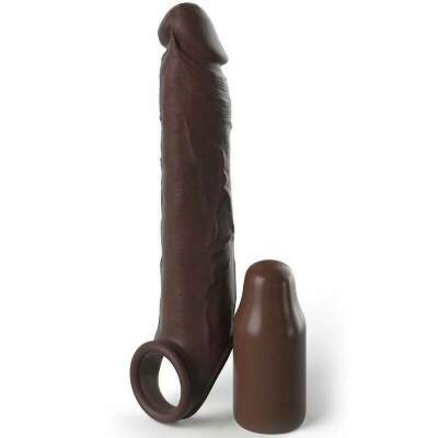 DML-D-233115-FANTASY X- TENSIONS - PIPEDREAMS EXTENSION W STRAP 17,78 CM BROWN