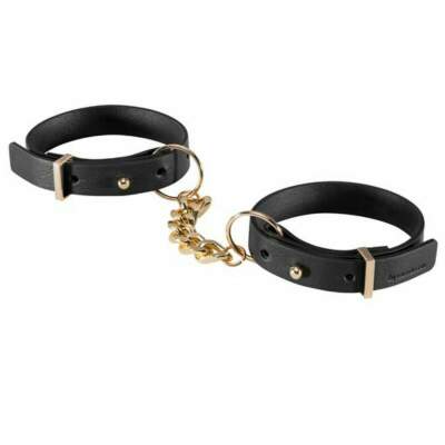 DML-D-211044-BIJOUX - INDISCRETS MAZE HANDCUFFS BLACK BRACELETS