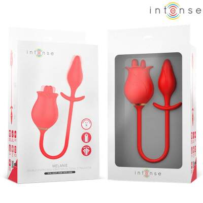 INTENSE - MELANIE DOUBLE CLITORIS STIMULATOR WITH ZIGZAG TONGUE
