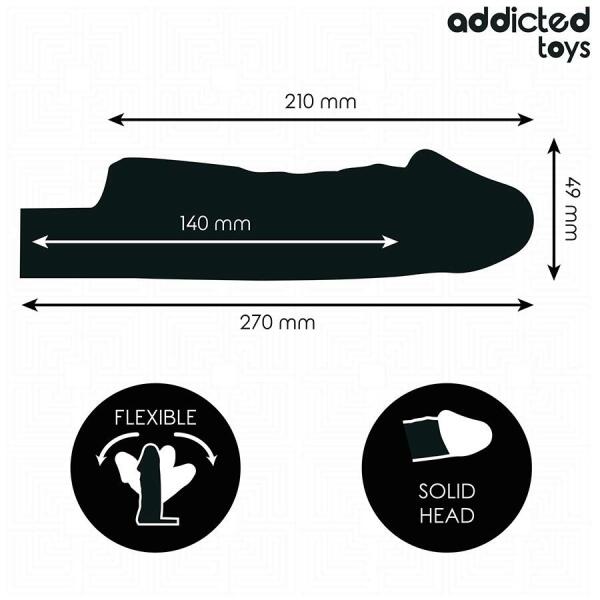 ADDICTED TOYS - TRANSPARENT PENIS SHEATH SIZE M 27 CM