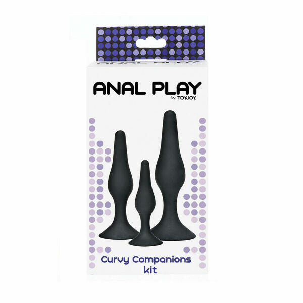 TOYJOY - ANAL PLAY CURVY COMPANIONS ANAL PLUG 3 PIECES BLACK