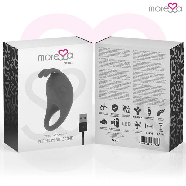 MORESSA - BRAD PREMIUM SILICONE RECHARGEABLE BLACK