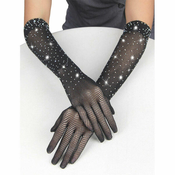 SUBBLIME - 957469SHINE TRANSPARENT GLOVES BLACK S/M