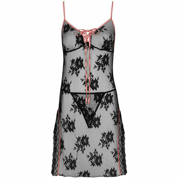 LIVCO CORSETTI FASHION - KARONIN LC 90628 SHIRT + PANTY BLACK L/XL