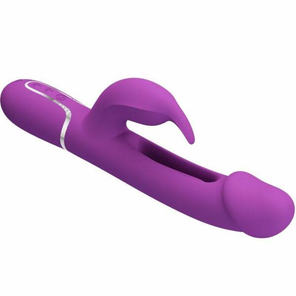 PRETTY LOVE - KAMPAS 3 IN 1 MULTIFUNCTION RABBIT VIBRATOR  PURPLE