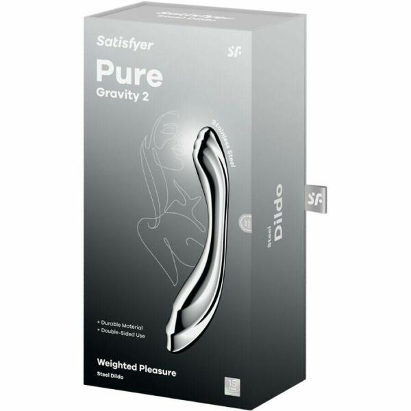 SATISFYER - PURE GRAVITY 2 STAINLESS STEEL DOUBLE-ENDED DILDO