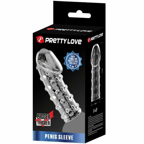 PRETTY LOVE - TIGHT AND VOLUMIZING PENIS SLEEVE TRANSPARENT