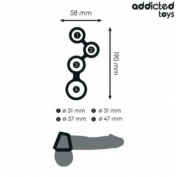 ADDICTED TOYS - PENIS RING WITH DIVIDERS FOR TESTICLES