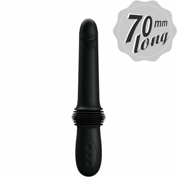PRETTY LOVE - PAZUZU VIBRATOR 3 THRUST MODES BLACK