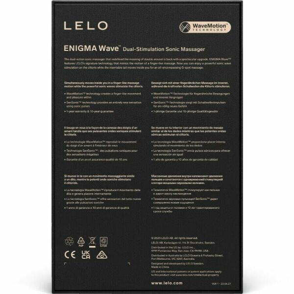 LELO - ENIGMA WAVE TRIPLE VIBRATION MASSAGER CYBER PURPLE