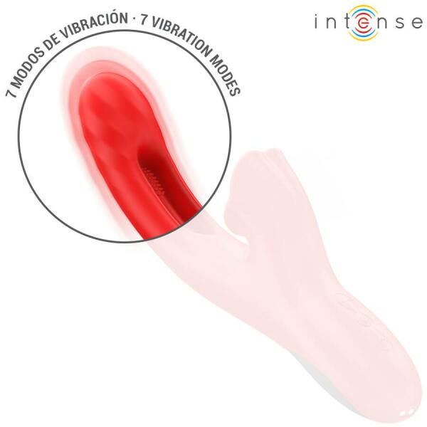 INTENSE - JESSICA MULTIFUNCTION VIBRATOR CLITORIS STIMULATION 24.8 CM RED