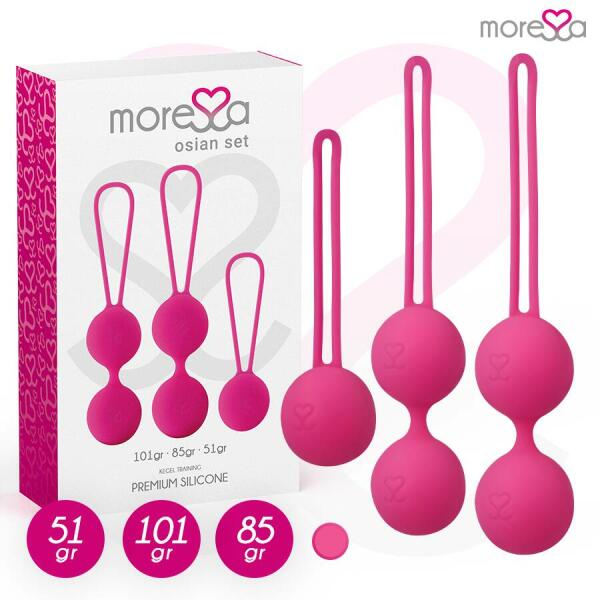 MORESSA - OSIAN SET PREMIUM SILICONE PINK (Osian One - 51 g | Osian Two - 101 g | Osian Three 85 g)