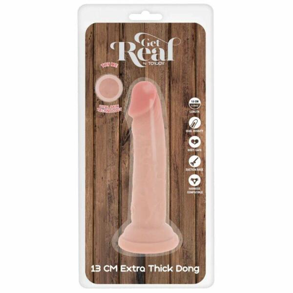 GET REAL - DELUXE THICK DOUBLE-DENSITY TPE DONG 13 CM