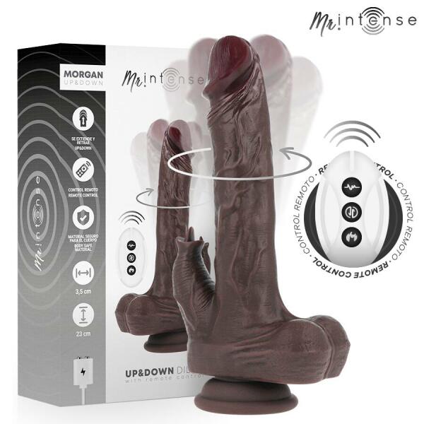 MR INTENSE - MORGAN REALISTIC MULTIFUNCTION DOLL WITH VIBRATION AND UP AND DOWN REMOTE CONTROL 23 CM -O- 3.5 CM