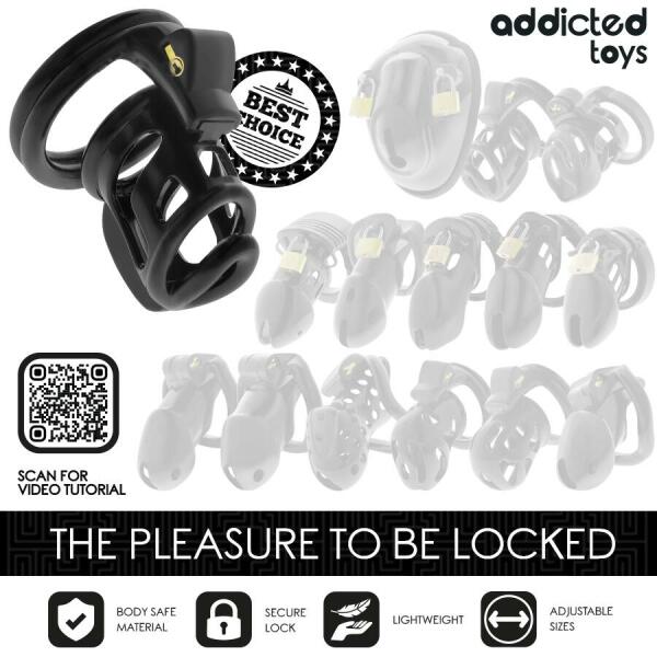 ADDICTED TOYS LOCKED - GILDEN CAGE SILICONE PENIS CAGE 8.5 CM