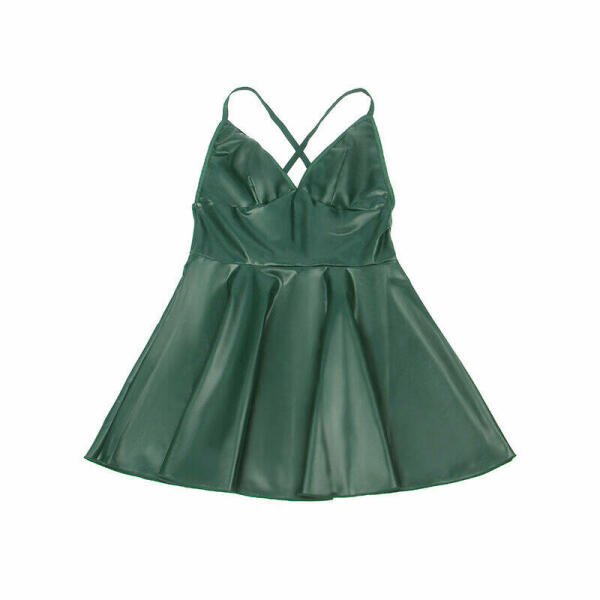 SUBBLIME - 955441 DRESS WITH GREEN LEATHER STRAPS L/XL