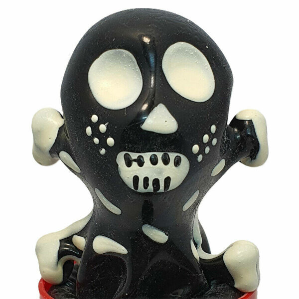 CONDOMERIE - HANDPAINTED NOVELTY CONDOMS SKULL BLACK MODEL 2