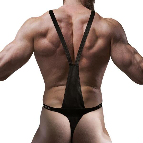 FETISH SUBMISSIVE ATTITUDE - MENS V-SHAPED ECO-LEATHER HARNESS