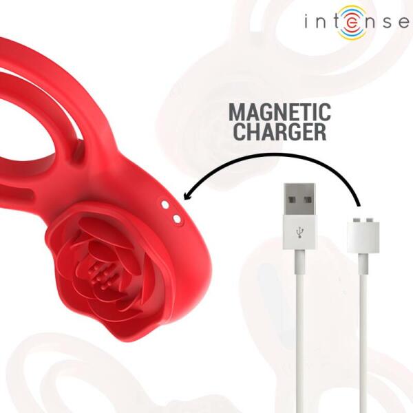 INTENSE - GAIL STIMULATOR ROSE 10 VIBRATIONS RED REMOTE CONTROL