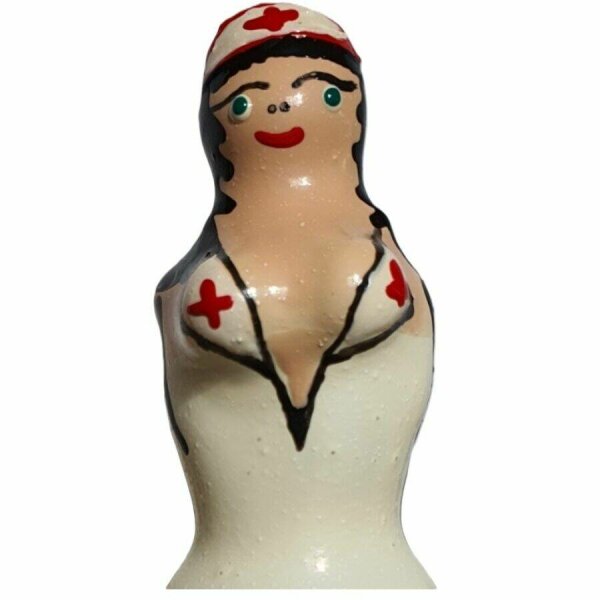 CONDOMERIE - HANDPAINTED NOVELTY CONDOMS NURSE BLOND
