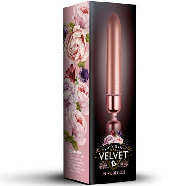 ROCKS-OFF - VIBRATING BULLET TOUCH OF VELVET ROSE BLOOM 10 SPEEDS