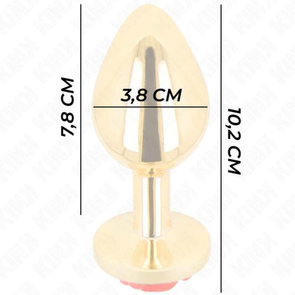 KINK -  PLUG ANAL GOLD ROSE RED SIZE L