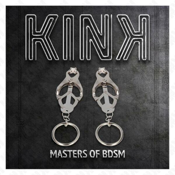 KINK - O-RING JAPANESE CLOVER NIPPLE CLAMPS SILVER