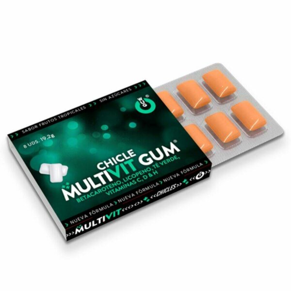 WUG GUM - MULTIVIT VITAMIN C, H, D, BETA-CAROTENE, LYCOPENE AND GREEN TEA 1 X 8 UNITS