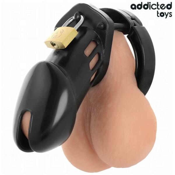 ADDICTED TOYS LOCKED - OBSIDIAN HOLD PENIS CAGE SIZE M