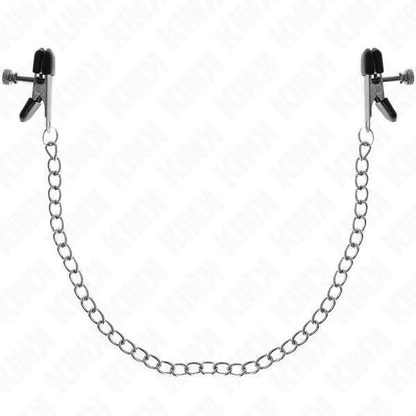 KINK - FLAT CHAIN NIPPLE CLAMPS SILVER 34 CM
