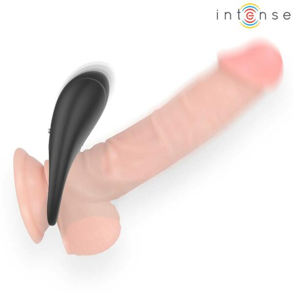 INTENSE - MERLOTTE VIBRATING PENIS RING WITH CLITORIS STIMULATION BLACK