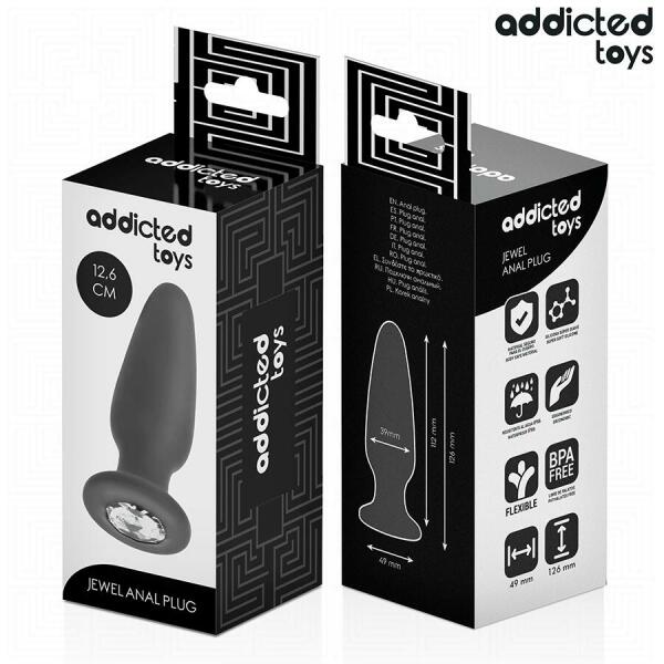 ADDICTED TOYS - ANAL PLUG WITH JEWEL SILICONE SIZE L 12.6 CM