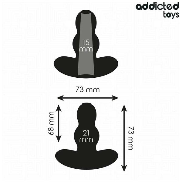 ADDICTED TOYS - HOLLOW ANAL PLUG SILICONE SIZE S 7.3 CM