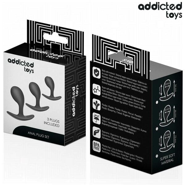 ADDICTED TOYS - SET OF 3 ANAL PLUG SILICONE MODEL 3