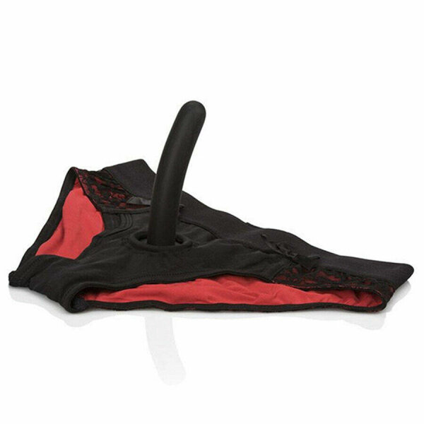 CALEXOTICS - SCANDAL SET OF RED PANTIES WITH DILDO SIZE L/XL