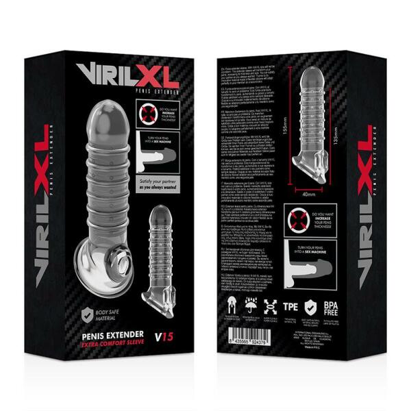 VIRILXL - PENIS EXTENSION AND SHEATH V15 TRANSPARENT