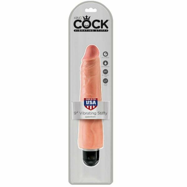 KING COCK 23 CM VIBRATING STIFFY - FLESH