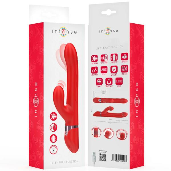 INTENSE - LELE MULTIFUNCTION VIBRATOR ROTATING & OSCILLATION & STIMULATION RED