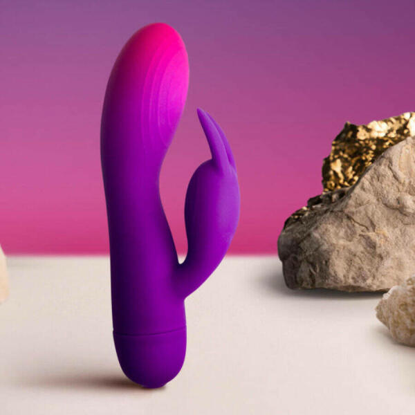 ROCKS- OFF - GLO- GIRL PURPLE RABBIT VIBRATOR