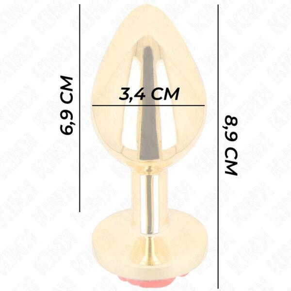 KINK -  PLUG ANAL GOLD ROSE RED SIZE M